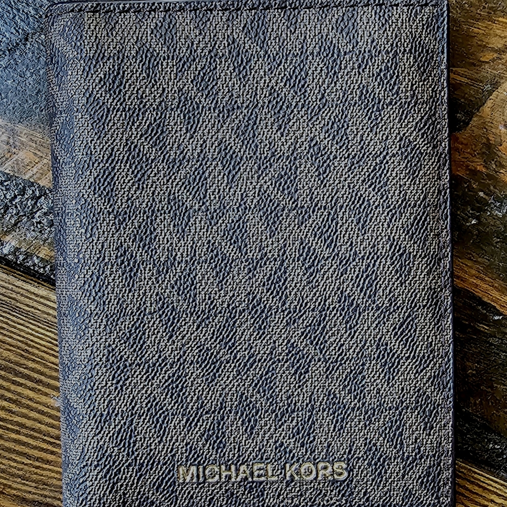 Michael Kors Black Leather Passport Wallet
